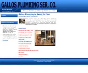 Gallosplumbing.com(PLUMBER San Antonio plumbing company) Screenshot