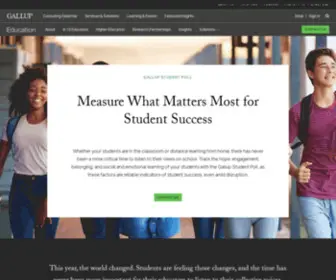 Gallupstudentpoll.com(Create a positive future for your students with the Gallup Student Poll) Screenshot