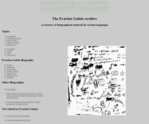 Galois-Group.net(Evariste Galois) Screenshot