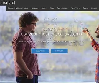 Galois.com(Galois develops technology to guarantee the trustworthiness of systems where failure) Screenshot