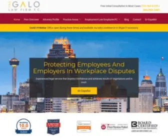 Galolawfirm.com(Employment Lawyers San Antonio) Screenshot