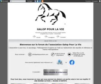 Galoppourlavie.org(Galop Pour La Vie) Screenshot