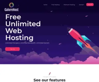 Galorehost.com(Free and Unlimited Web Hosting with PHP and MySQL) Screenshot