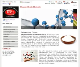 Galvanizingchemicals.com(Haryana Chemicals Industries) Screenshot