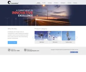 Galvapole.com(Pole manufacturer) Screenshot