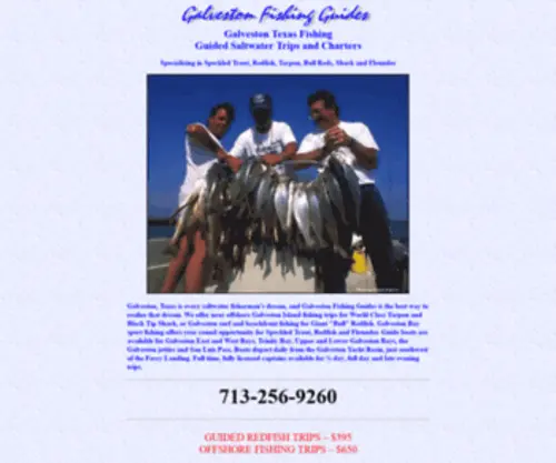 Galvestonfishingguides.com(Galveston Fishing Guides) Screenshot