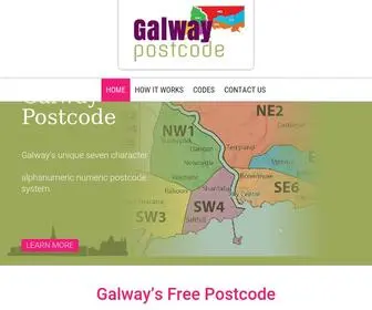 Galwaypostcode.com(Postcode for Galway City) Screenshot