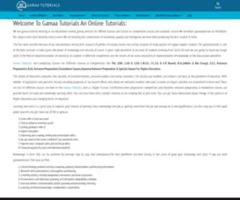 Gamaatutorials.com(Gamaa Online Tutorials) Screenshot