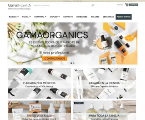 Gamaorganics.com(Distribuidor Cosmética Natural y Ecológica) Screenshot