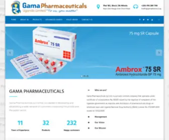 Gamapharma.co.ug(Gama Pharmaceuticals) Screenshot