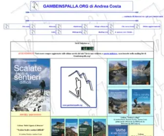 Gambeinspalla.org(Home page itinerari di montagna) Screenshot