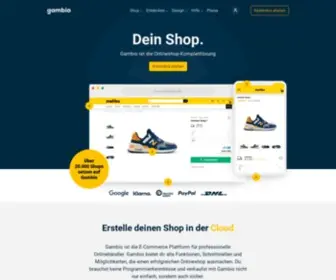 Gambiocloud.com(Shoplösung in der Cloud) Screenshot