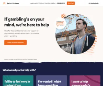 Gambleaware.co.uk Screenshot