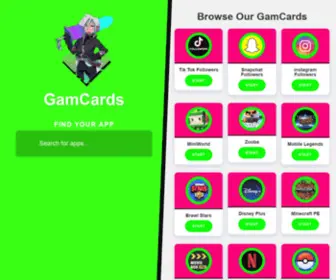 Gamcards.com(Gamcards) Screenshot