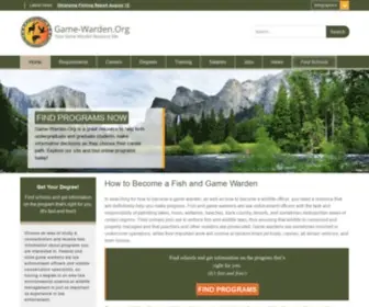 Game-Warden.org(How to Become a Game Warden) Screenshot