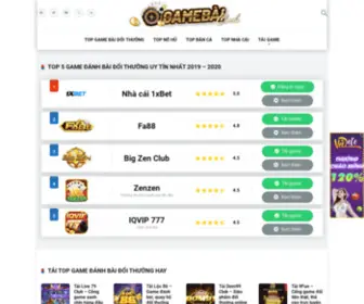 Gamebaiclub.com(TOP 5: Game đánh bài đổi thưởng) Screenshot