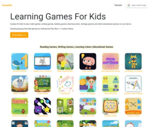 Gamebitz.co(Learning Games For Kids) Screenshot