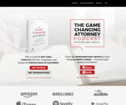 Gamechangingattorney.com(The Game Changing Attorney by Michael Mogill) Screenshot