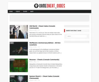 Gamecheat.codes(Game Cheats) Screenshot