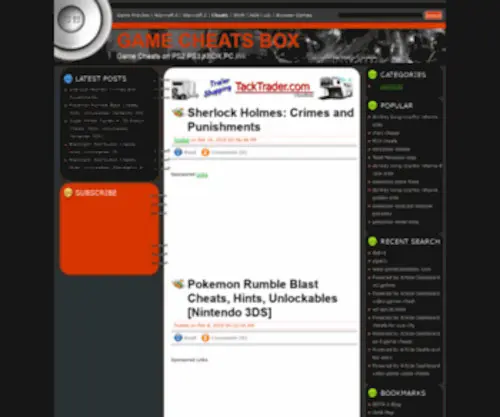 Gamecheatsbox.com(Gamecheatsbox) Screenshot