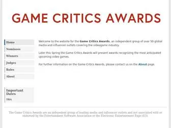 Gamecriticsawards.com(Game Critics Awards) Screenshot