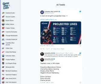 Gamedaylinetweets.com(GameDayLineTweets) Screenshot