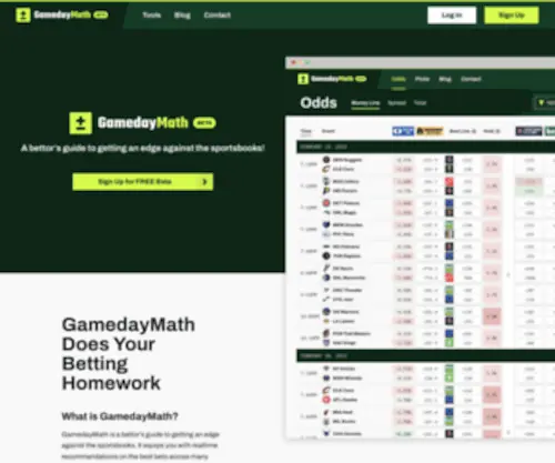 Gamedaymath.com(Home · GamedayMath) Screenshot