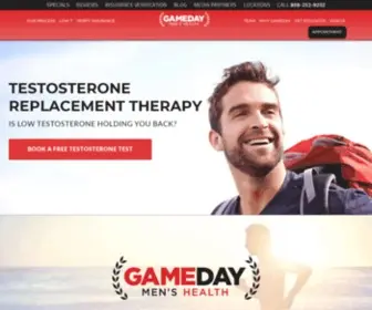 Gamedaymenshealth.com(Low T San Diego & Testosterone Replacement Therapy San Diego) Screenshot