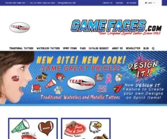 Gamefaces.com(The Original Team Mascot Tattoos Since 1983) Screenshot