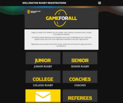 Gameforall.co.nz(Wellington Rugby) Screenshot