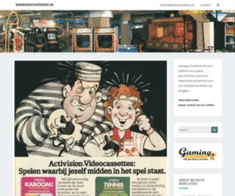 Gamegeschiedenis.nl(Platform voor gamegeschiedenis vanuit een Nederlands perspectief) Screenshot