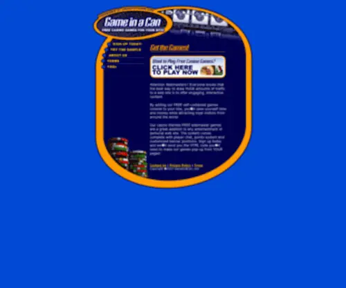 Gameinacan.com(Game In A Can) Screenshot