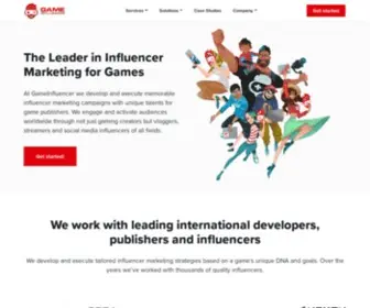 Gameinfluencer.com(Influencer Marketing for Games) Screenshot