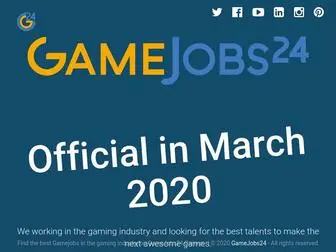 Gamejobs24.com(Find your game job on the GameJobs24 job board) Screenshot