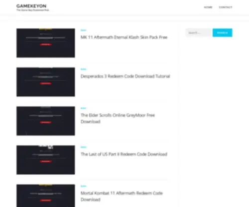 Gamekeyon.xyz(The Game Key Download Hub) Screenshot