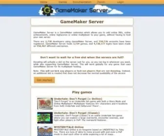 Gamemakerserver.com(GameMaker Server) Screenshot