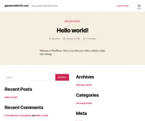 Gamemobile102.com(Just another WordPress site) Screenshot
