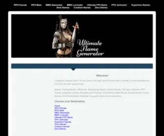 Gamenaminator.com(Ultimate Name Generator) Screenshot