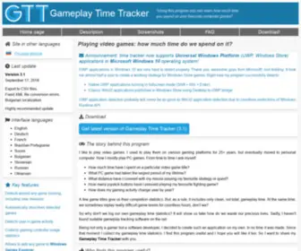 Gameplay-Time-Tracker.info(Gameplay Time Tracker) Screenshot