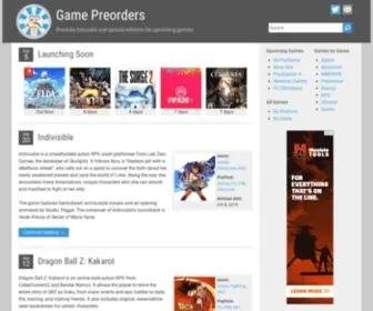 Gamepreorders.com(Game Preorders) Screenshot