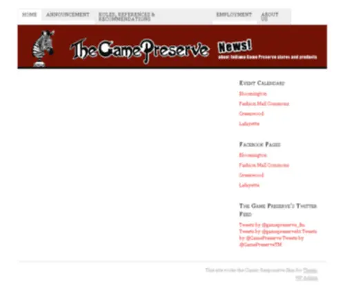 Gamepreservestores.com(Internet shop based on Okay) Screenshot