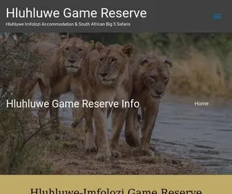 Gamereservehluhluwe.com(Hluhluwe Game Reserve Accommodation & Big 5 Safaris) Screenshot