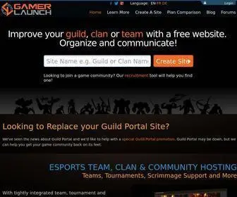 Gamerlaunch.com(Our guild hosting service) Screenshot