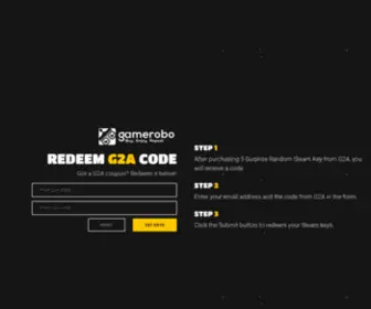 Gamerobo.com(Redeem your G2A Code) Screenshot