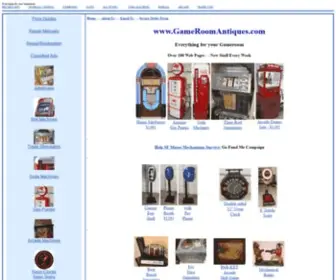 Gameroomantiques.com(Jukeboxes, Slots, Pinballs, Gumballs, Coke Machines) Screenshot