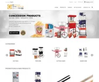 Gameroomdepot.ca(Popcorn machines) Screenshot