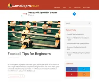 Gameroomvault.com(Gameroom Blog) Screenshot