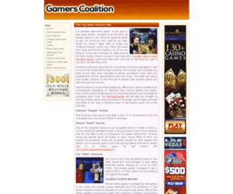 Gamers-Coalition.com(The Leading Gamers Coalition Site on the Net) Screenshot