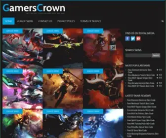 Gamerscrown.com(Free League of Legends Skin Codes and RIOT Points) Screenshot
