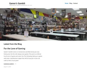 Gamersgambit.com(Supporting your favorite local game and comic store) Screenshot